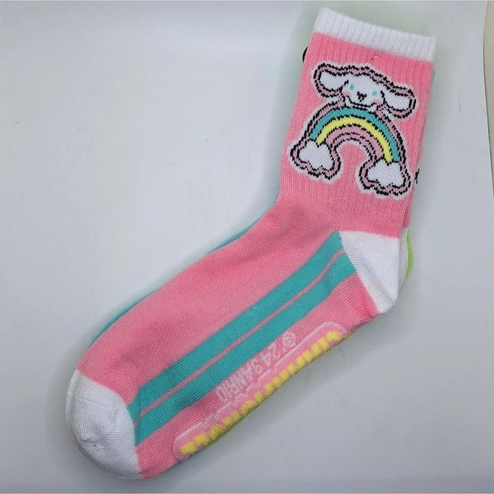 Hello Kitty Cinnamonroll mid crew socks 2 pair sanrio characters